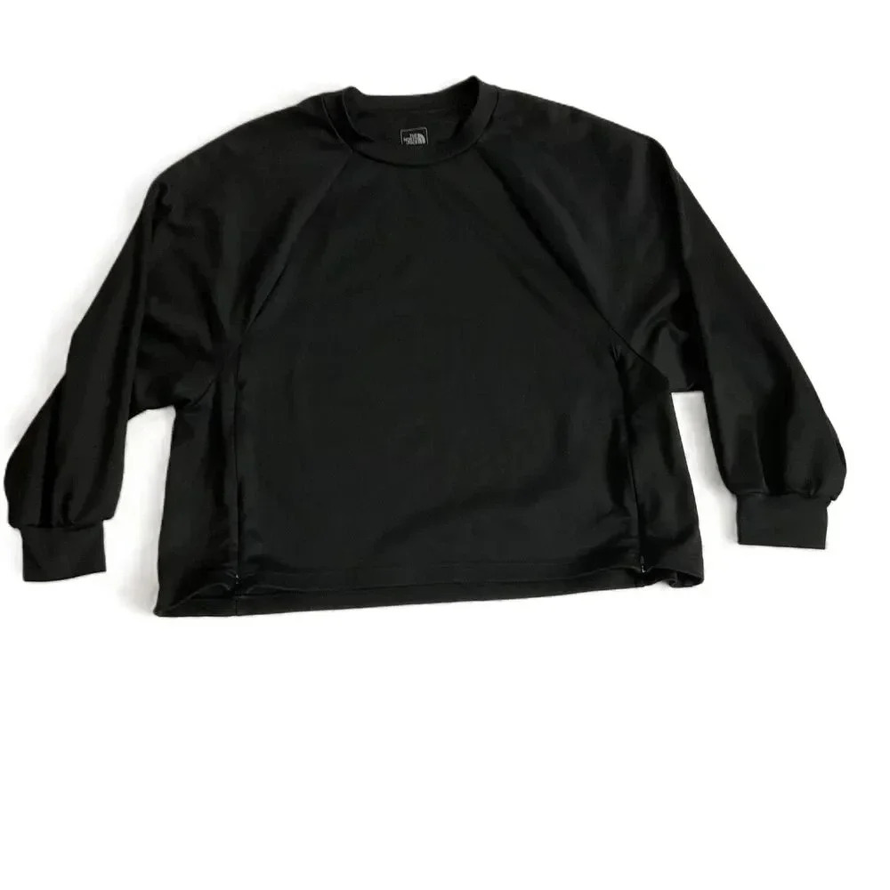 North Face Black Long Sleeve Crew Neck Raglan Pullover Sweatshirt XL